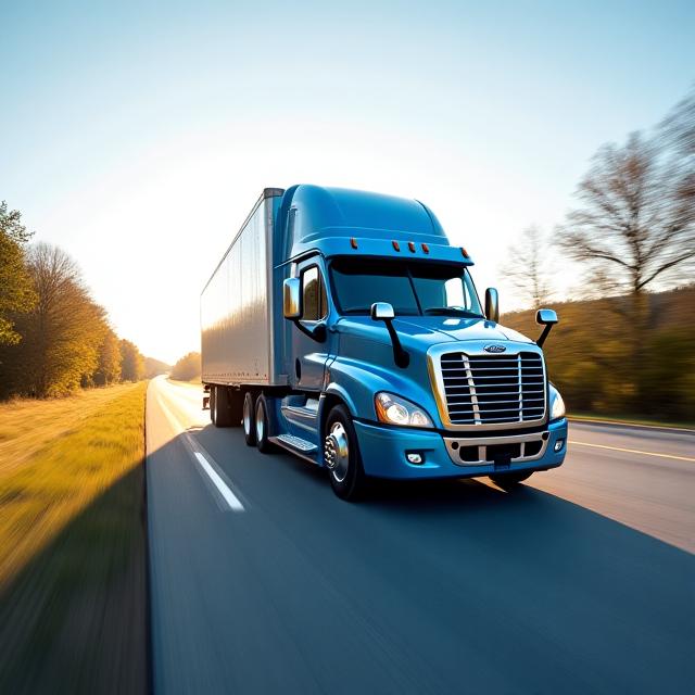 Reliable cargo delivery truck on a sunny North Carolina highway
